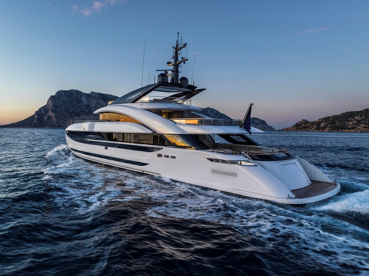 a boat on the water aboard ISA GT 45 Yacht for Sale