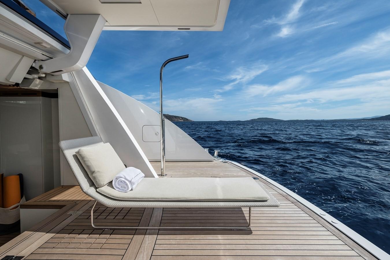 a boat on the water aboard ISA GT 45 Yacht for Sale