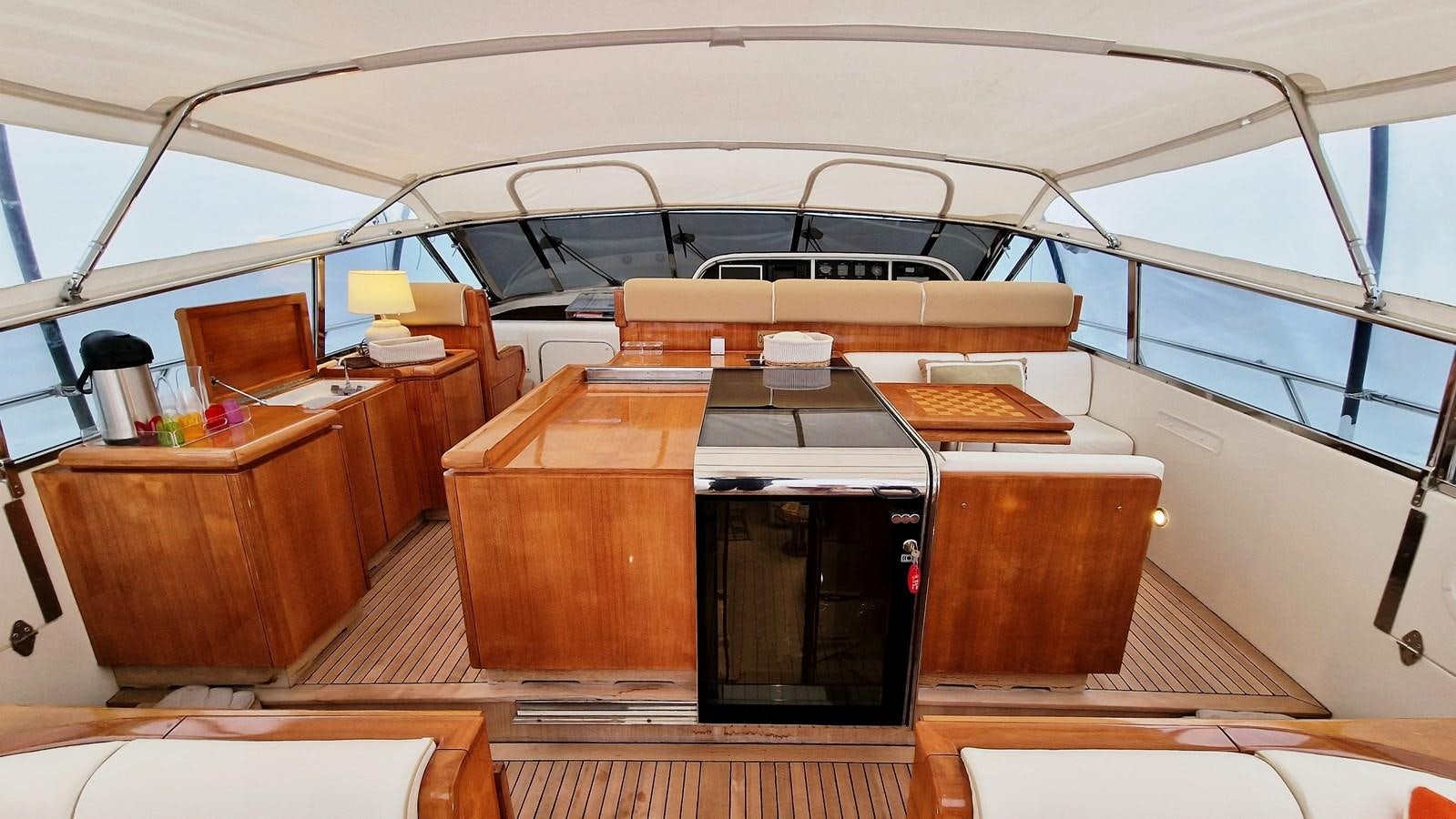 a boat with wooden drawers aboard BLUE TRINITY Yacht for Sale