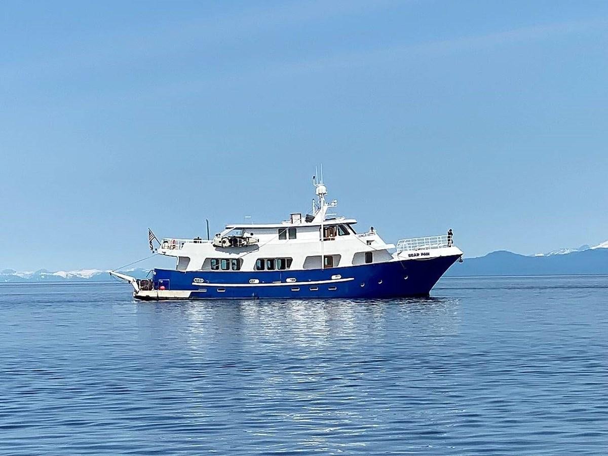 a boat in the water aboard BEAR PAW Yacht for Sale