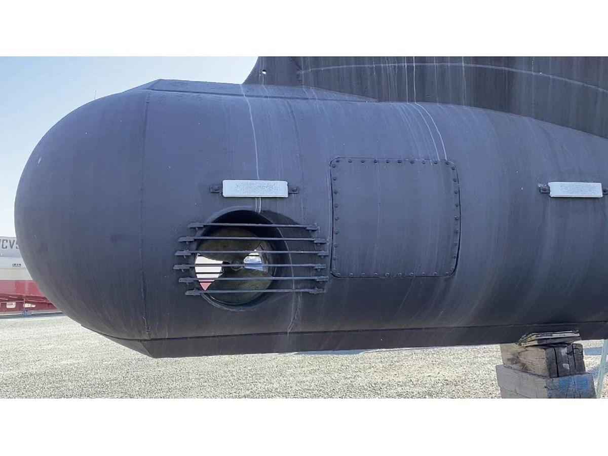 a large metal object aboard BEAR PAW Yacht for Sale