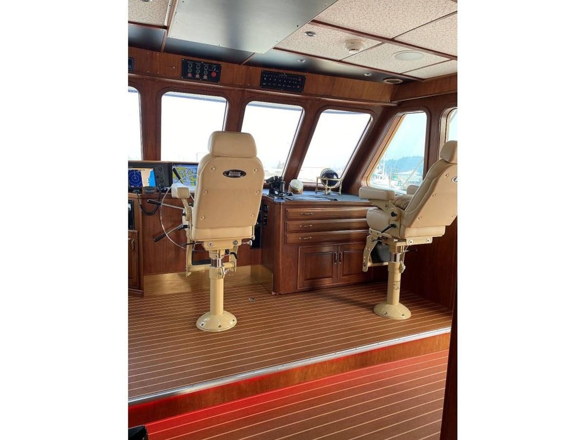 a toy robot in a train aboard BEAR PAW Yacht for Sale