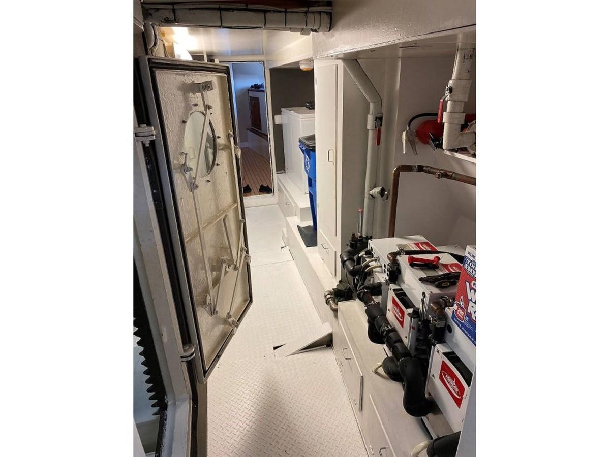 a hallway with a lot of equipment aboard BEAR PAW Yacht for Sale
