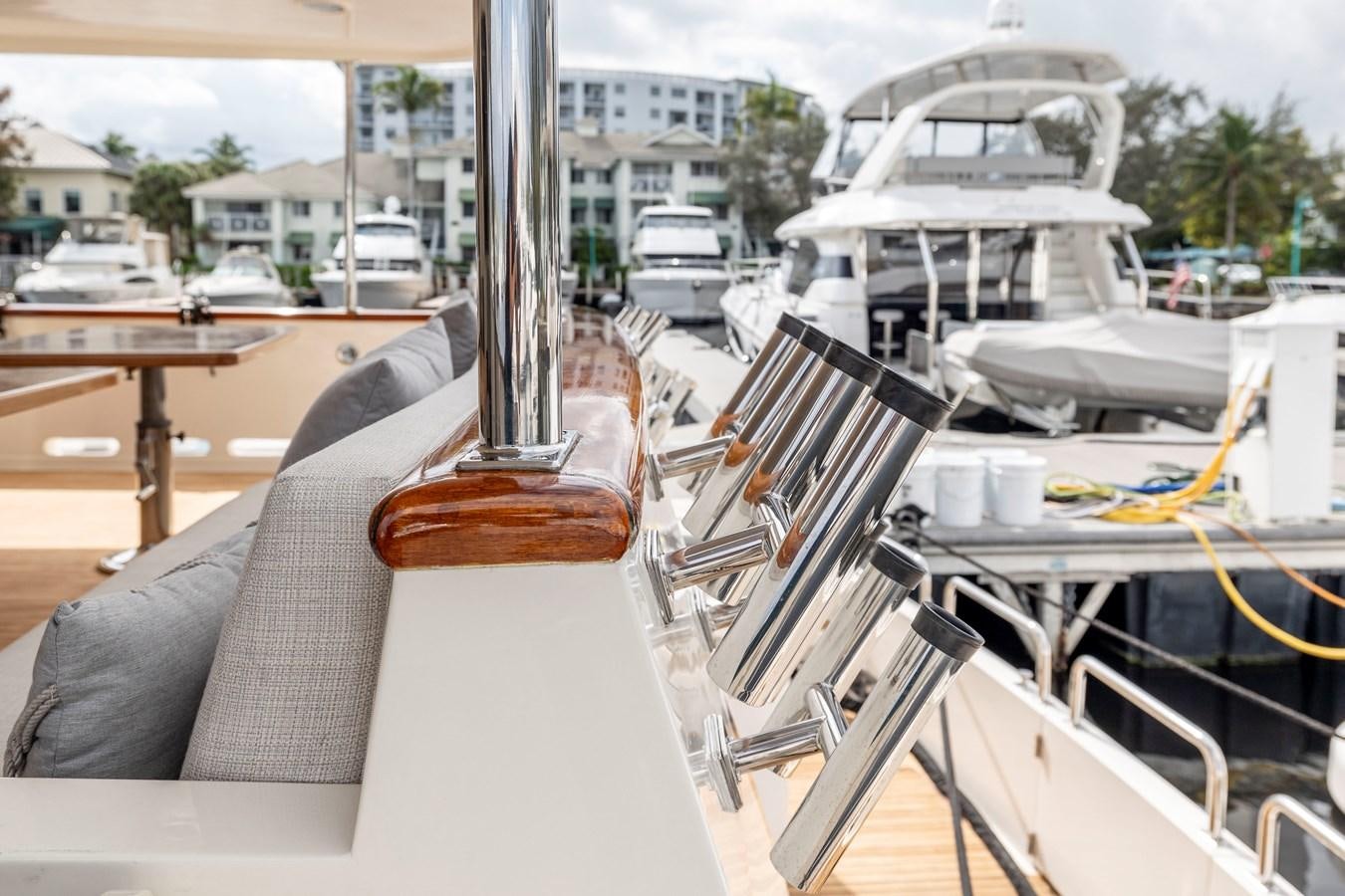 a boat on a deck aboard ANNIE Yacht for Sale