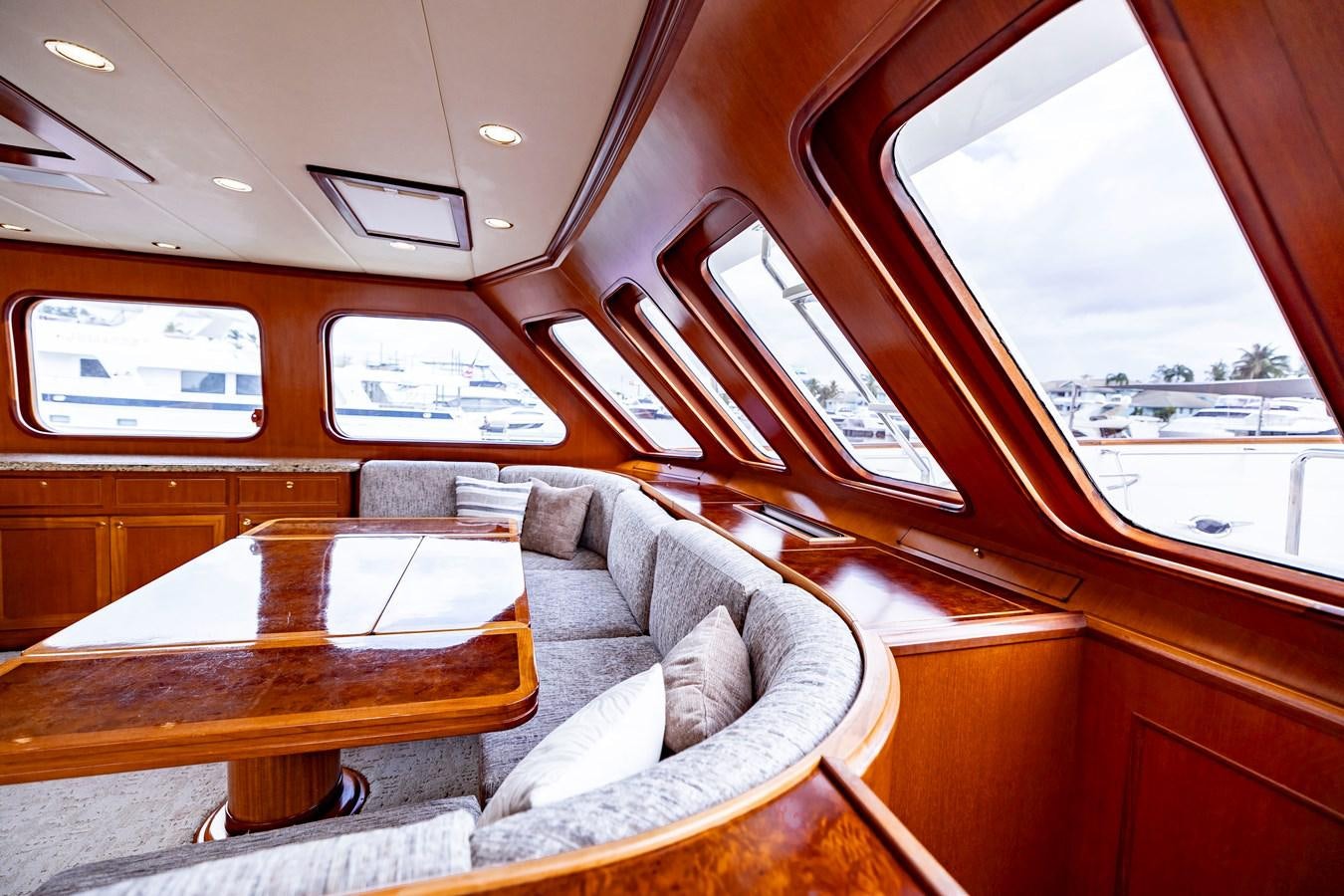 inside of a vehicle aboard ANNIE Yacht for Sale