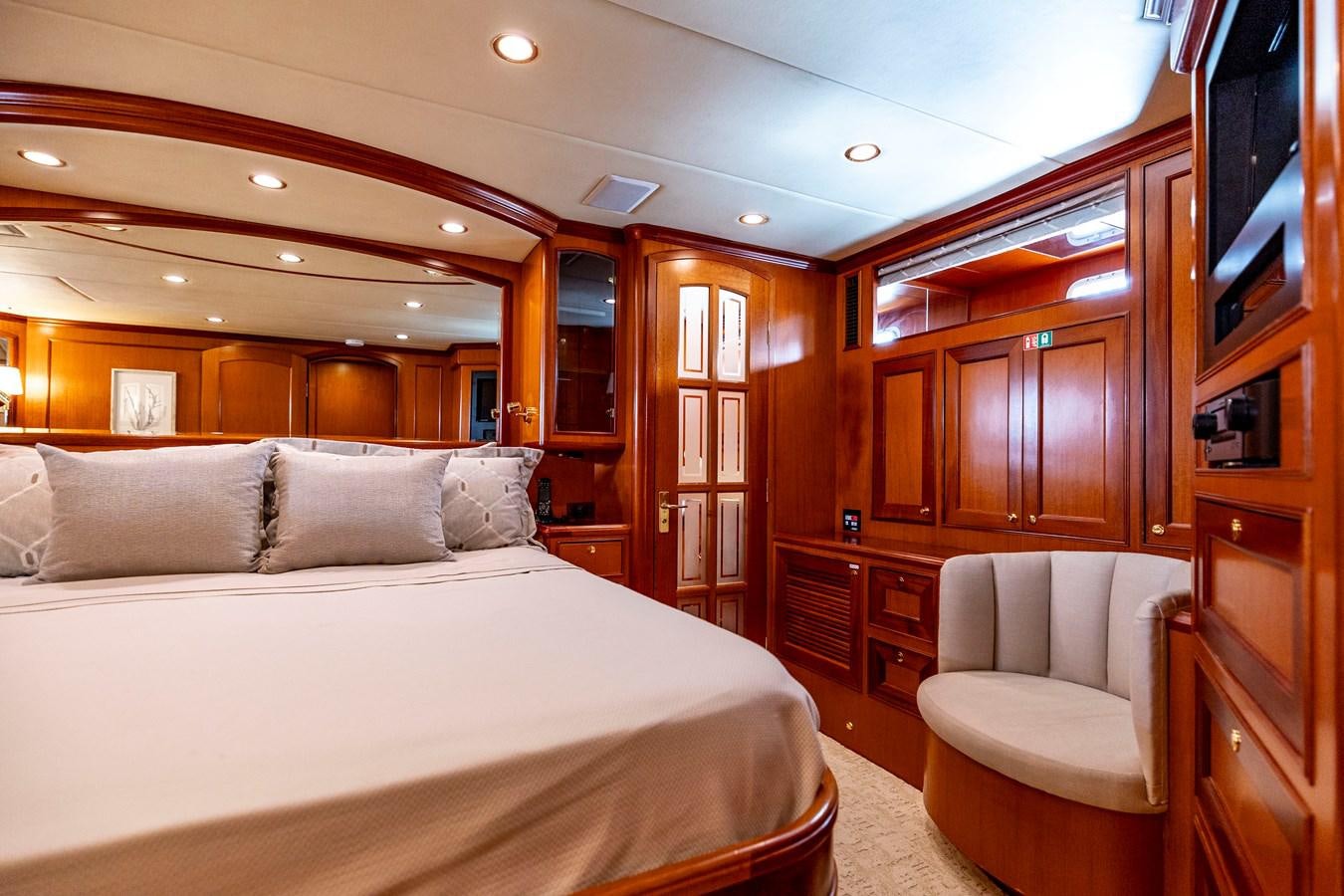 a bed in a cabin aboard ANNIE Yacht for Sale