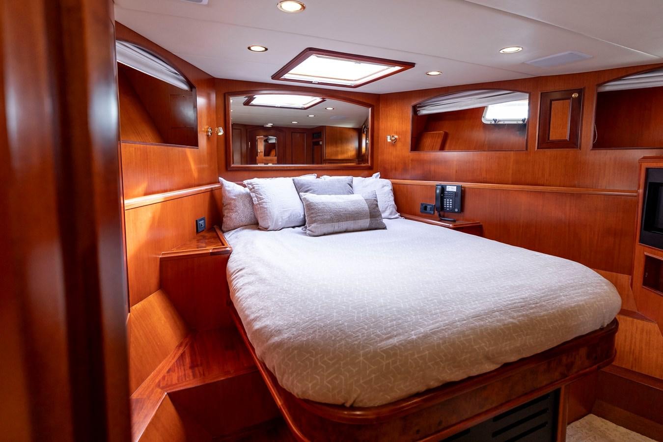 a bed in a cabin aboard ANNIE Yacht for Sale