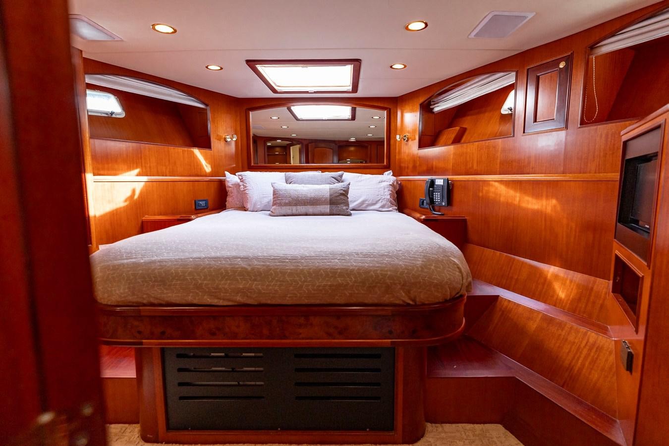a bed in a cabin aboard ANNIE Yacht for Sale