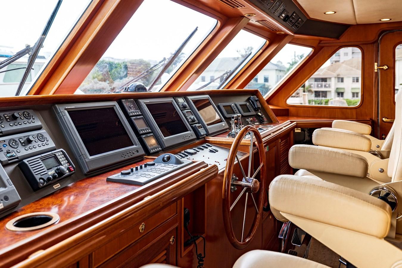inside of a vehicle aboard ANNIE Yacht for Sale