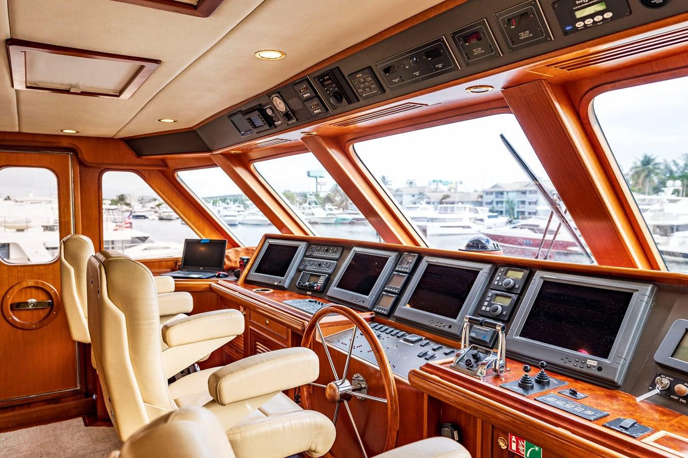 inside of a train aboard ANNIE Yacht for Sale