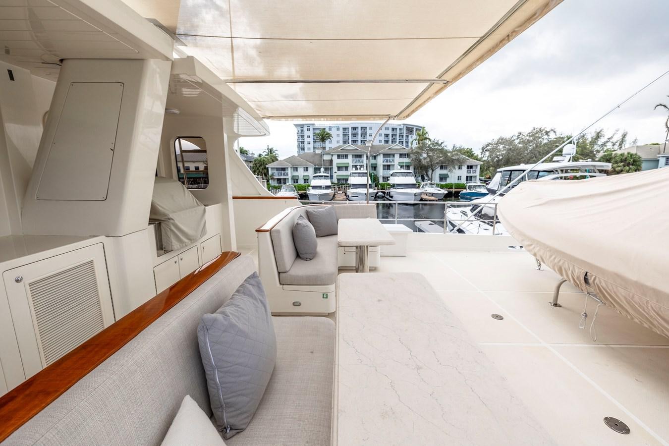 a couch on a boat aboard ANNIE Yacht for Sale