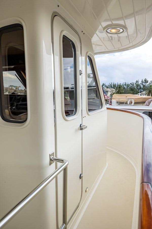 a train with a door open aboard ANNIE Yacht for Sale