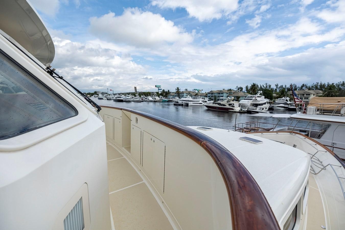 a boat is parked in a harbor aboard ANNIE Yacht for Sale
