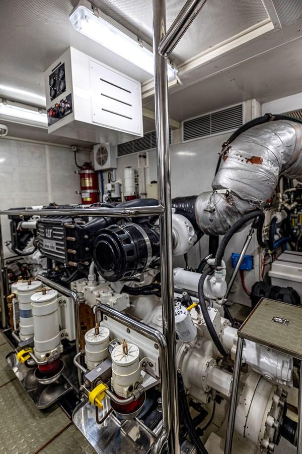 a machine in a factory aboard ANNIE Yacht for Sale