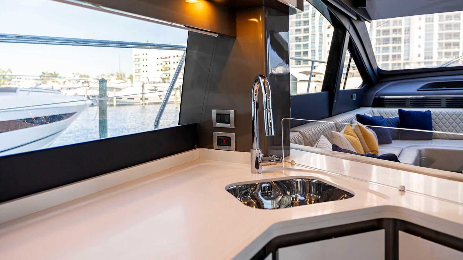 a sink in a room aboard MON TON Yacht for Sale