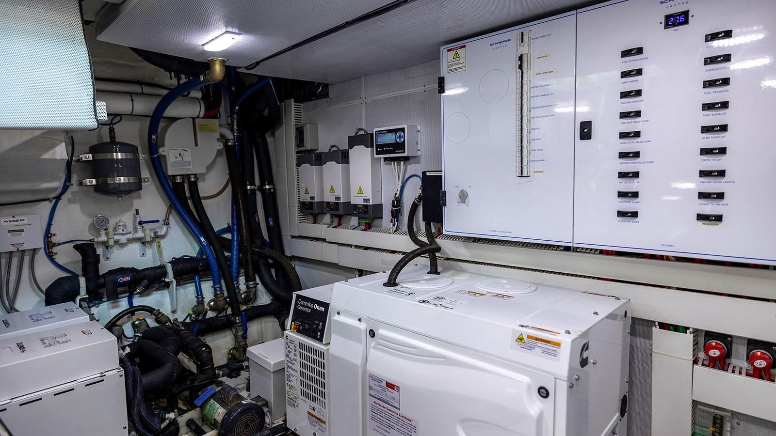 a room with equipment and equipment aboard MON TON Yacht for Sale