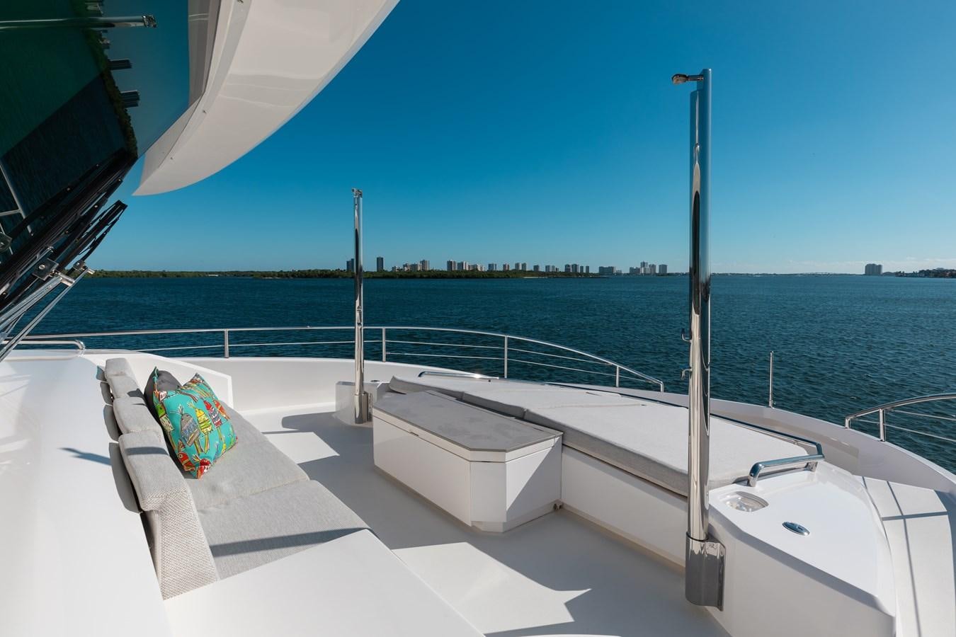 a bathtub with a sink and a view of the ocean aboard ONE MORE TIME Yacht for Sale