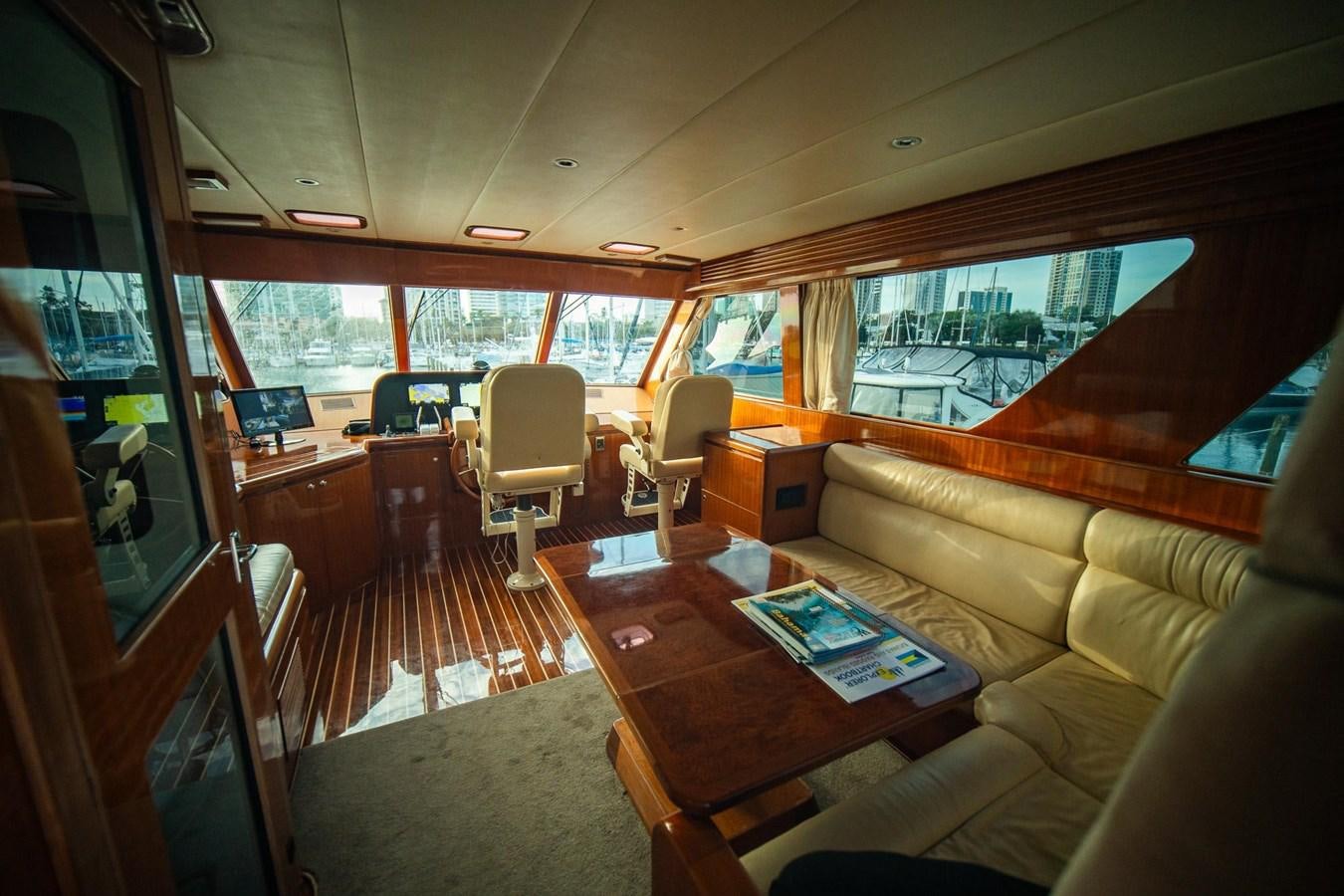 a train with a table and chairs aboard PRETTY PENNY Yacht for Sale
