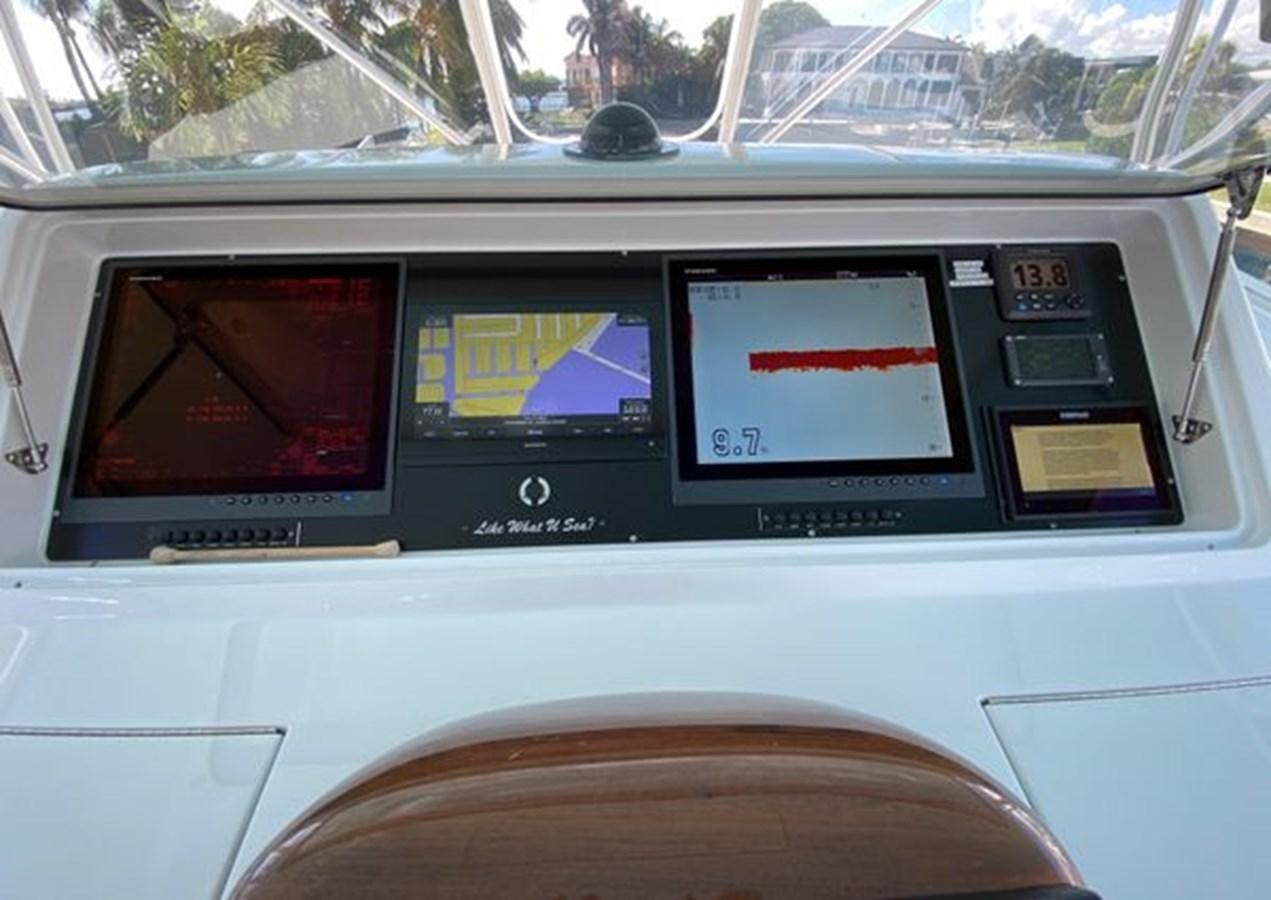a machine with a screen aboard LIKE WHAT U SEA Yacht for Sale