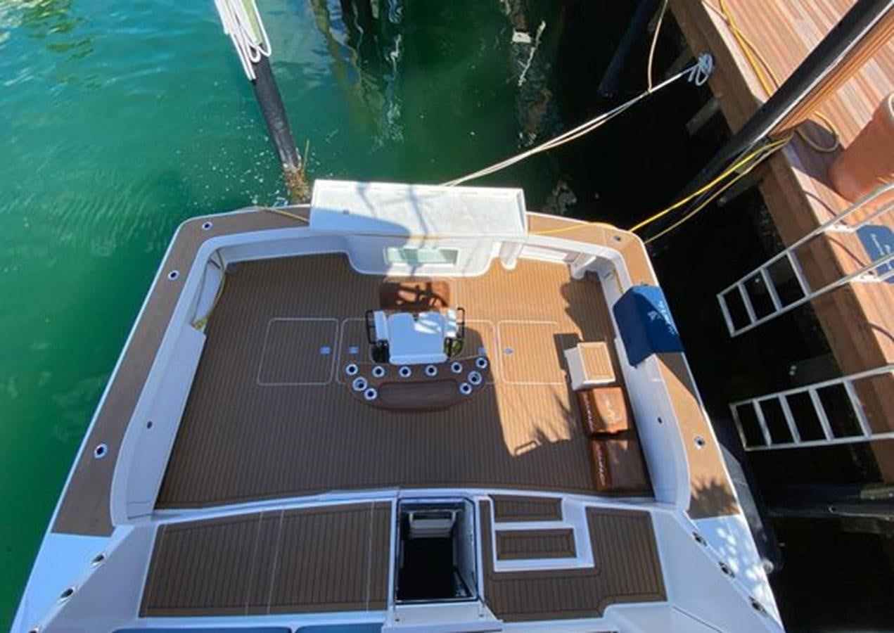 a brown and white object on a green surface aboard LIKE WHAT U SEA Yacht for Sale
