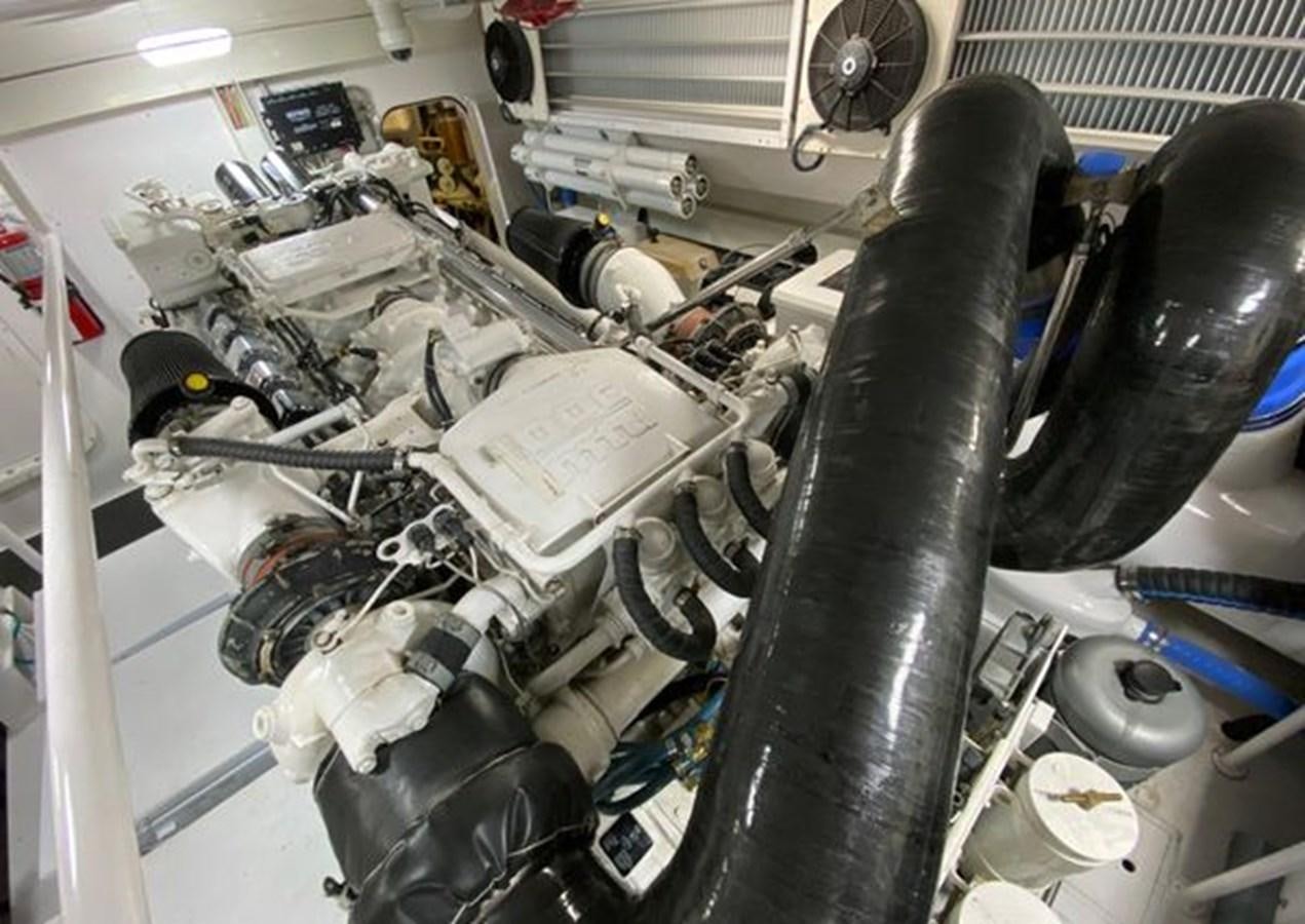 a car engine with a car hood aboard LIKE WHAT U SEA Yacht for Sale