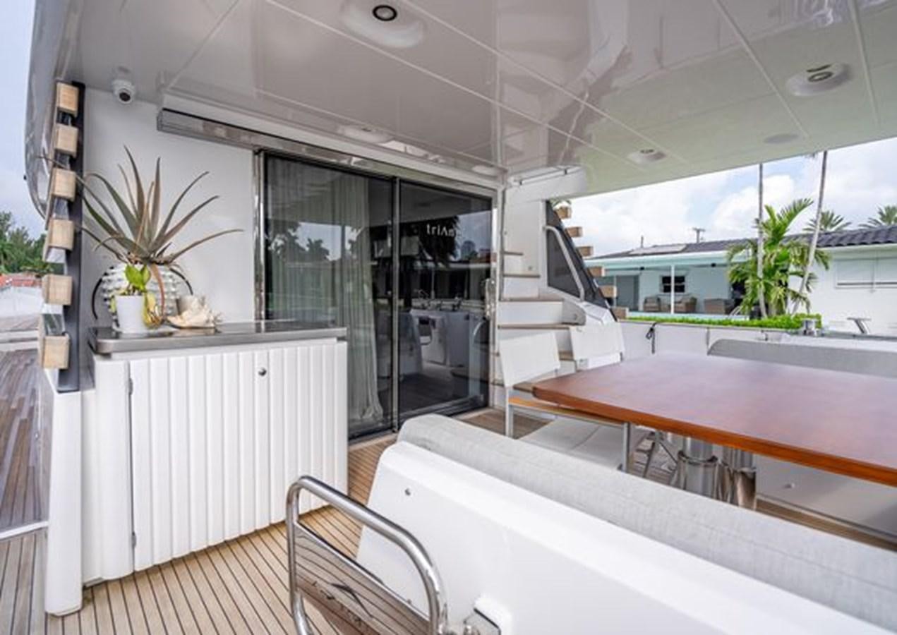a modern looking kitchen aboard AZIMUT MAGELLANO 30/15 Yacht for Sale