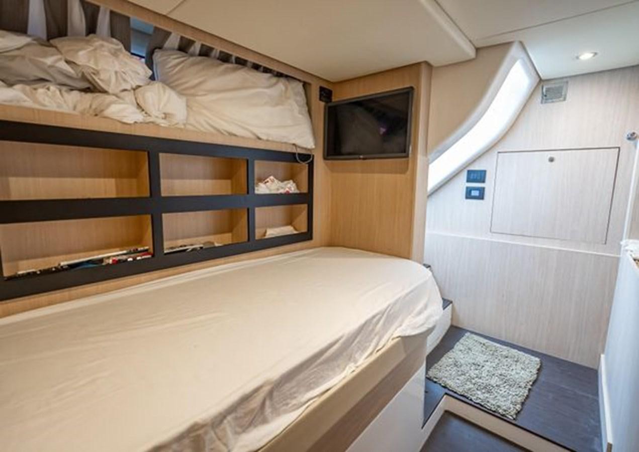 a room with bunk beds aboard AZIMUT MAGELLANO 30/15 Yacht for Sale
