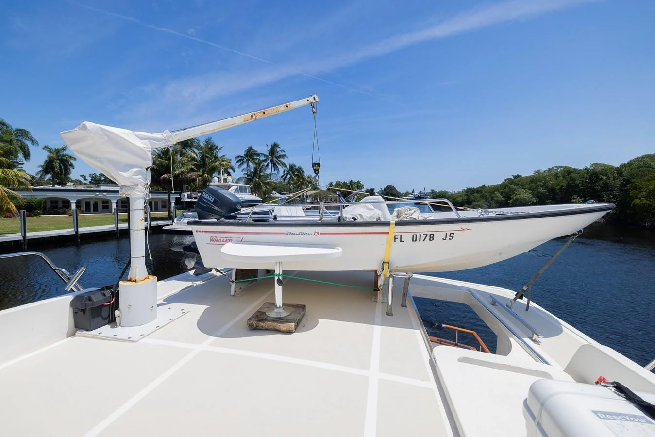 a boat docked at a pier aboard THE GARLIC Yacht for Sale