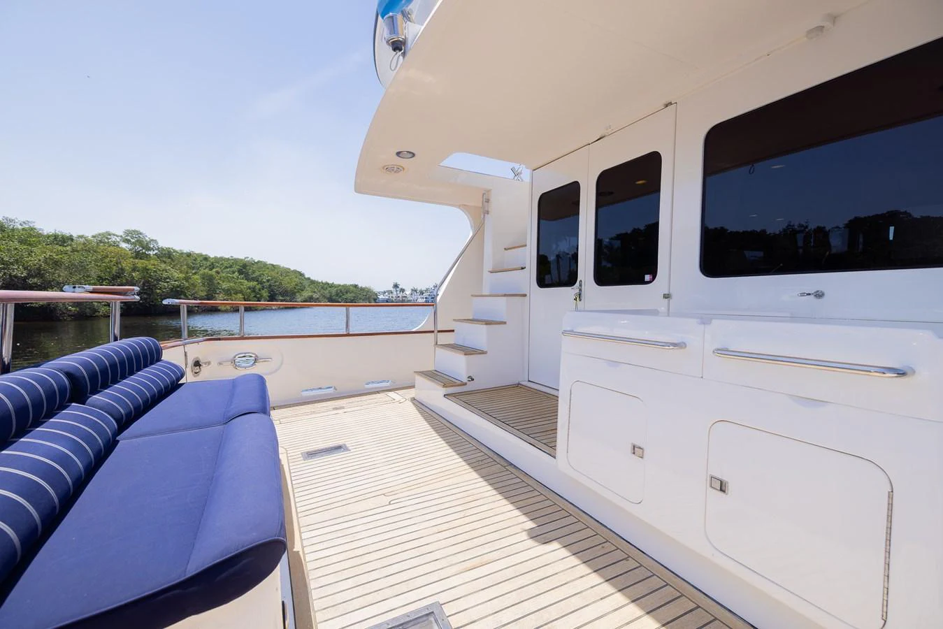 inside of a car aboard THE GARLIC Yacht for Sale