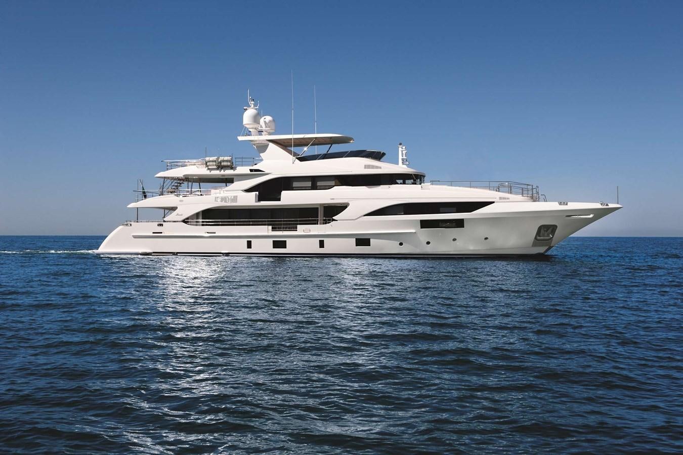 a white yacht in the water aboard BENETTI 132 Yacht for Sale