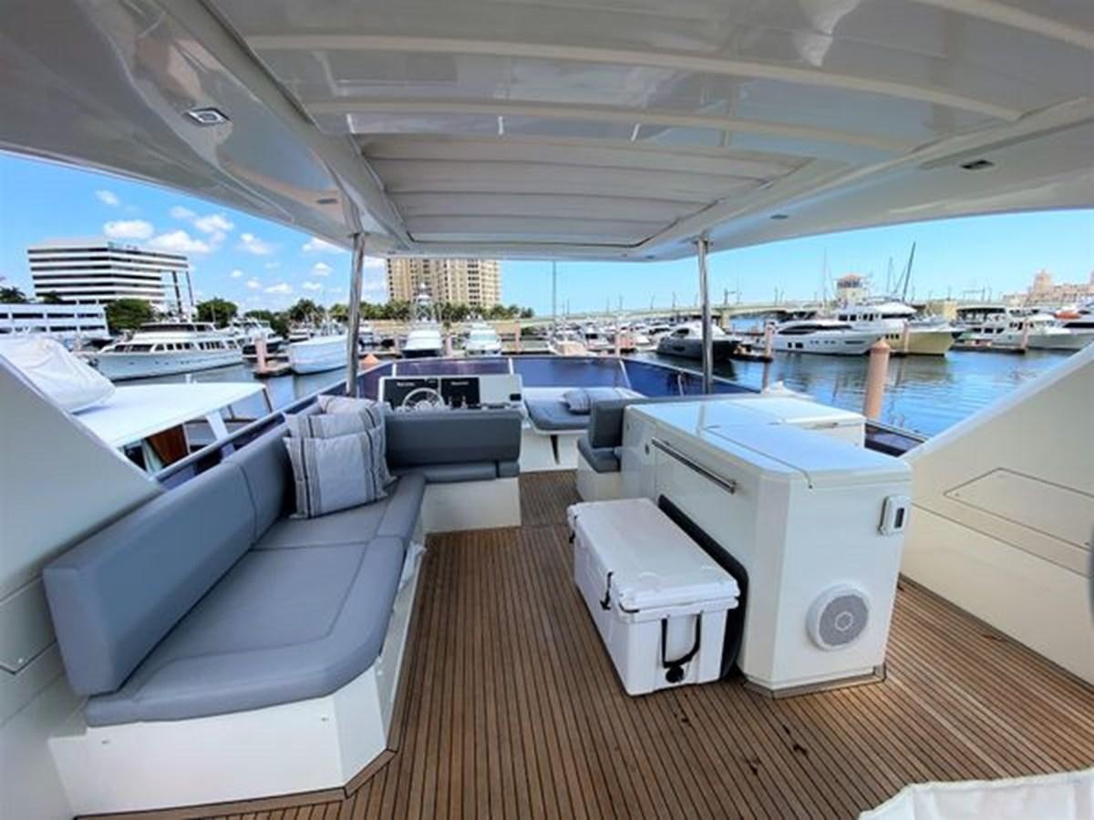 a boat on the water aboard 2016 PRESTIGE 680 FLY Yacht for Sale