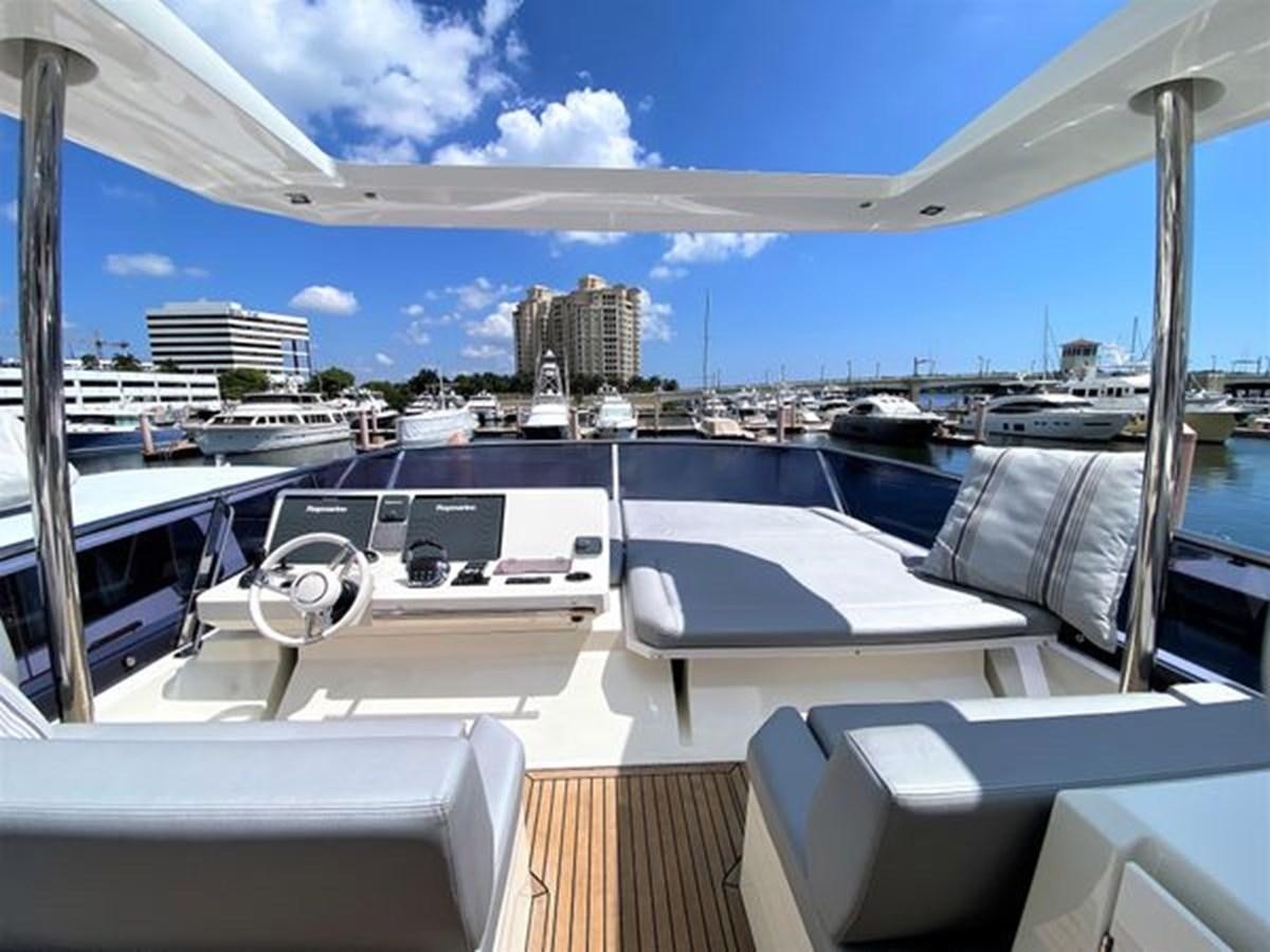 a boat on the water aboard 2016 PRESTIGE 680 FLY Yacht for Sale