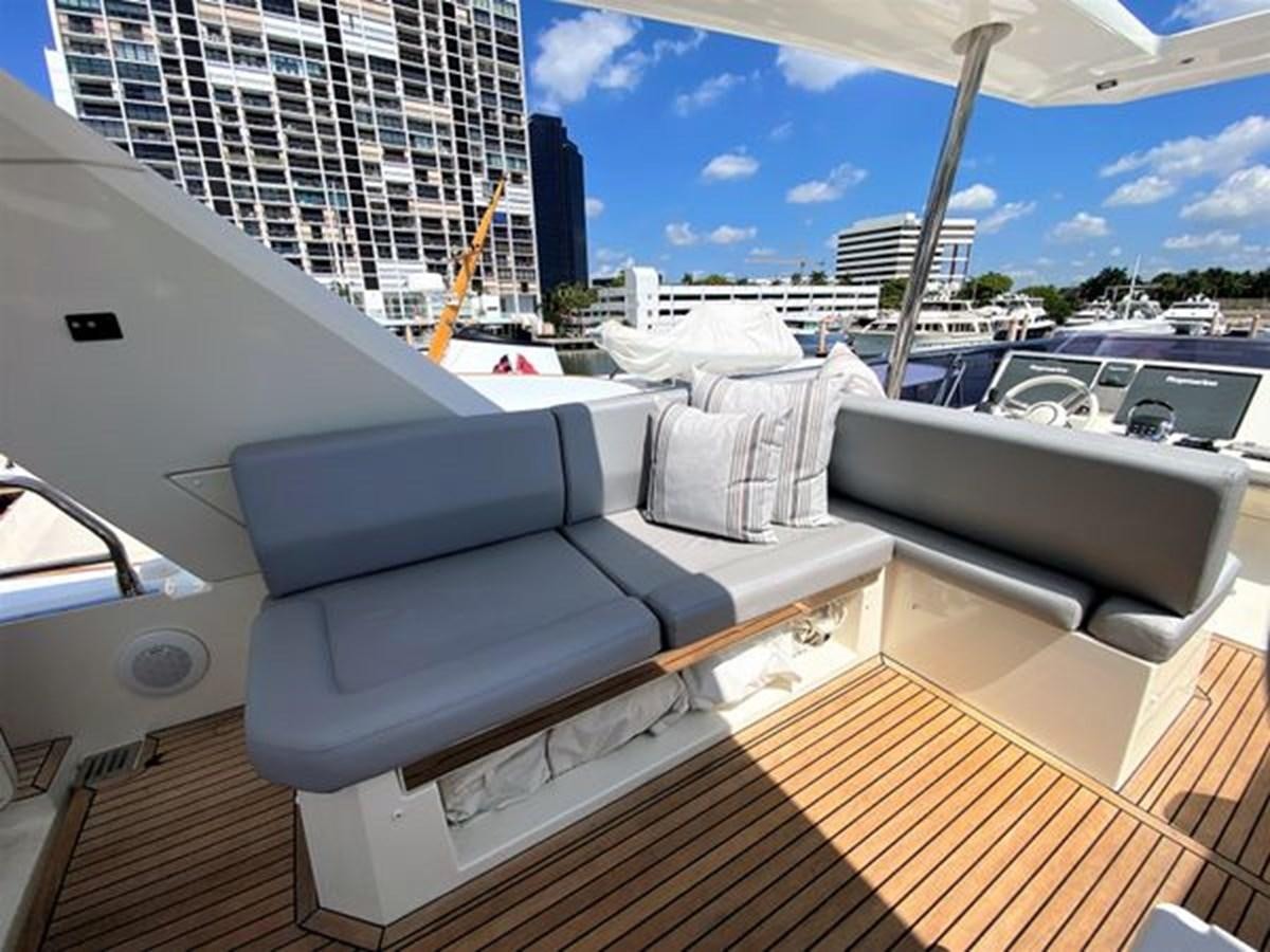a boat on the water aboard 2016 PRESTIGE 680 FLY Yacht for Sale