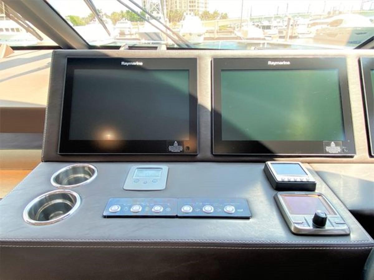 a couple of old tvs aboard 2016 PRESTIGE 680 FLY Yacht for Sale