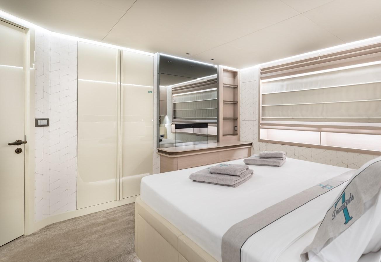 a bed in a room aboard PROJECT 105 Yacht for Sale