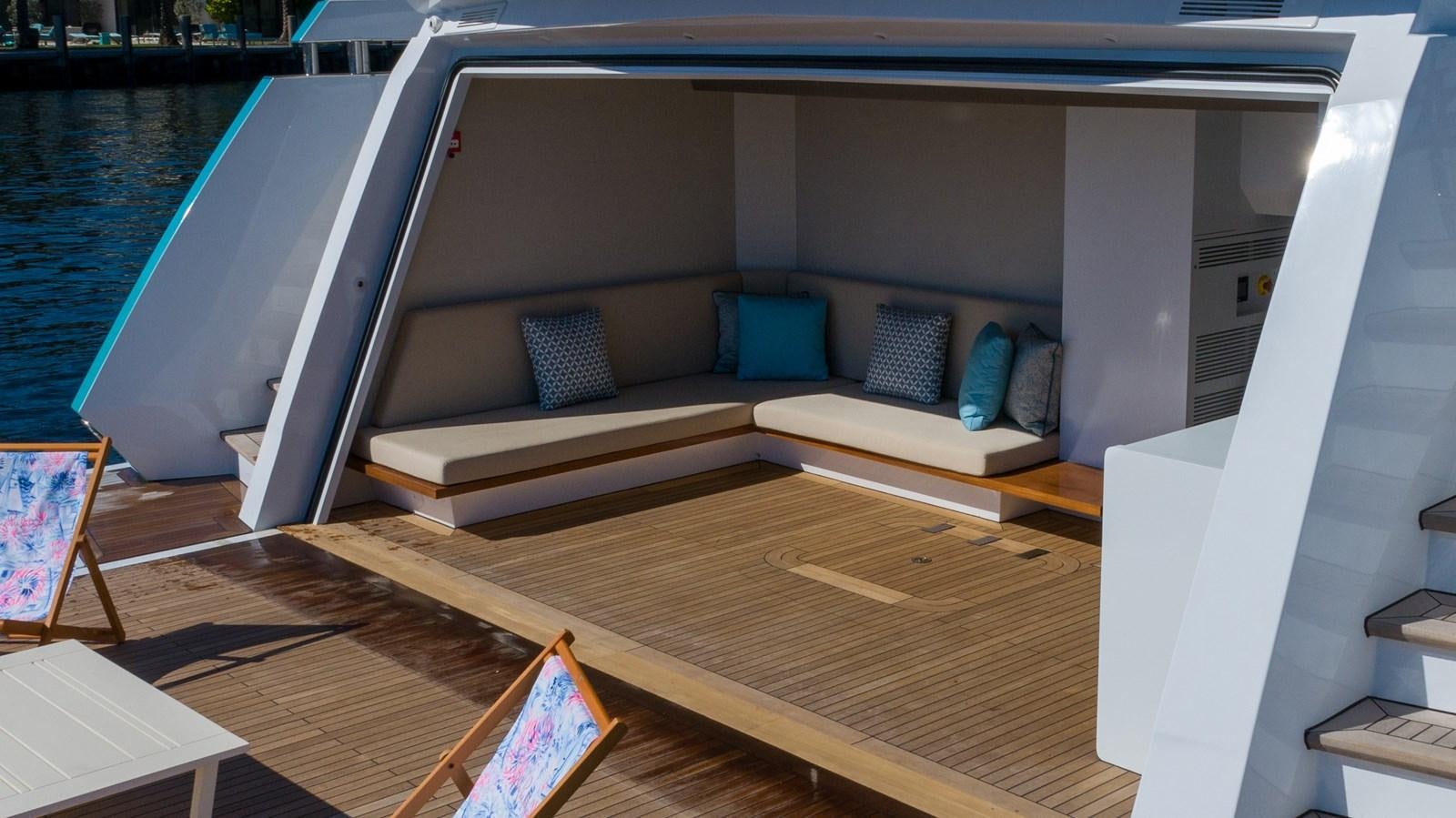 a bed on a boat aboard PROJECT 105 Yacht for Sale