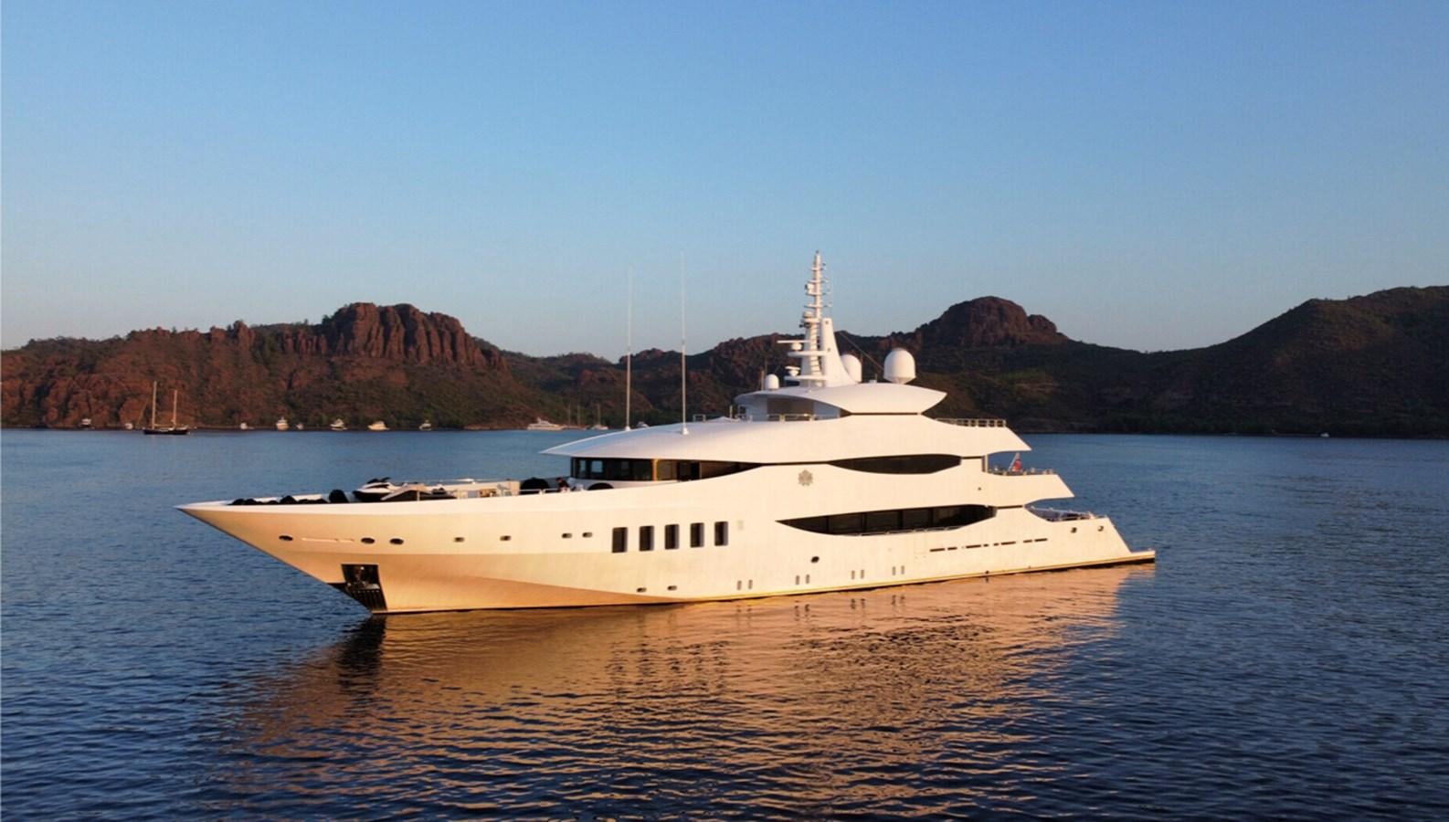 a white yacht in the water aboard N.M.N Yacht for Sale