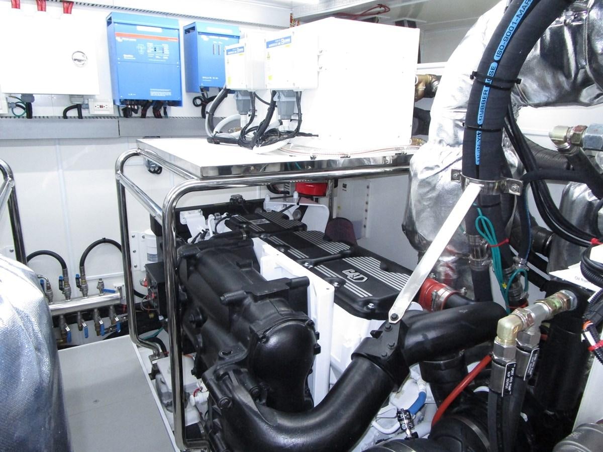 a machine with wires aboard JOHNSON 83 SKYLOUNGE Yacht for Sale
