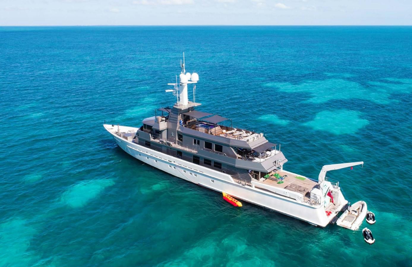 a ship in the water aboard MIZU Yacht for Sale