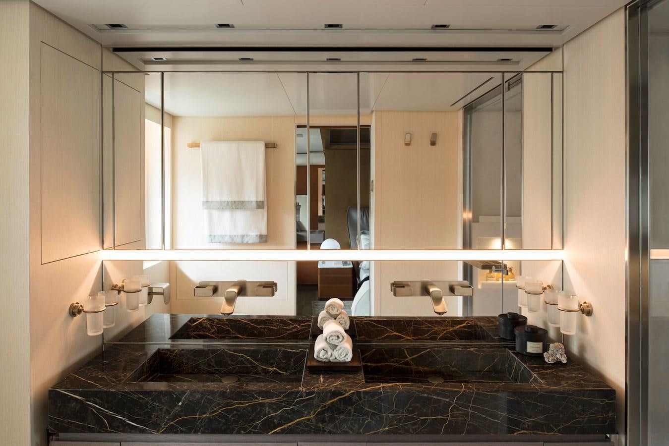 a cat sitting on a counter aboard ALEGRIA Y Yacht for Sale