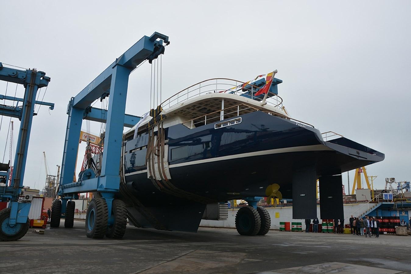 a large machine with a ladder aboard LEGATO Yacht for Sale
