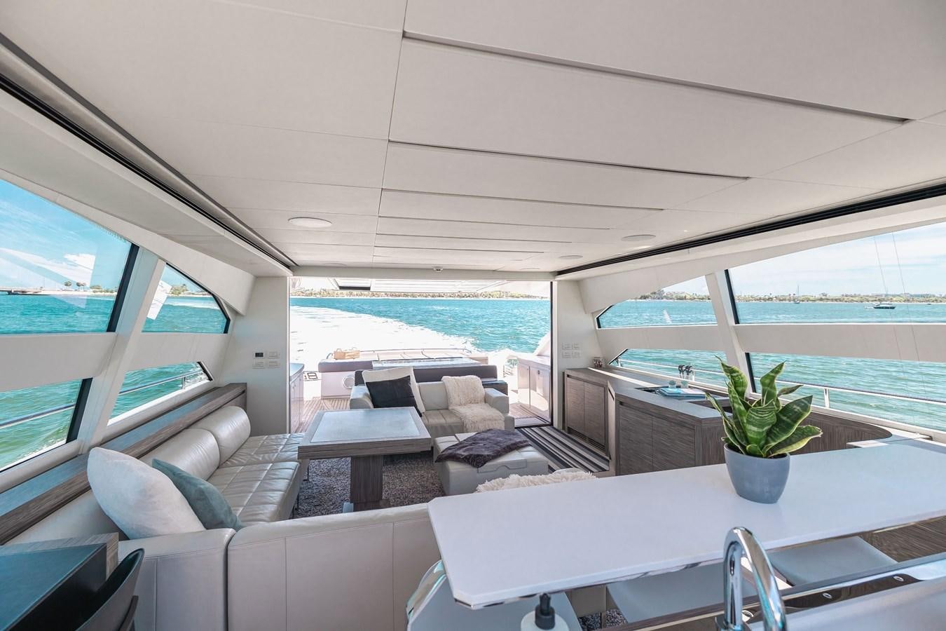 inside of a car aboard DOUBLE OR NOTHING Yacht for Sale