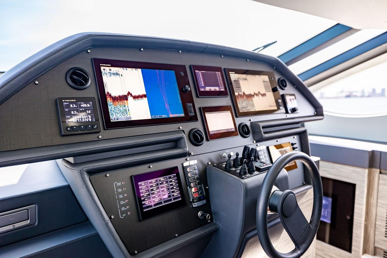 a machine with screens aboard DOUBLE OR NOTHING Yacht for Sale