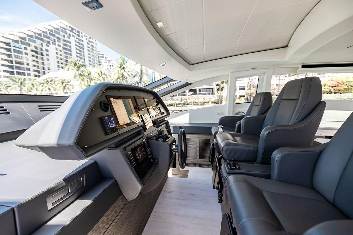 inside of a car aboard DOUBLE OR NOTHING Yacht for Sale