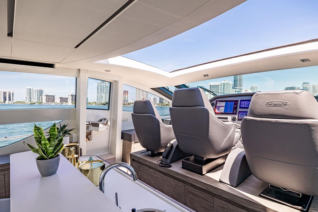 inside of a car aboard DOUBLE OR NOTHING Yacht for Sale