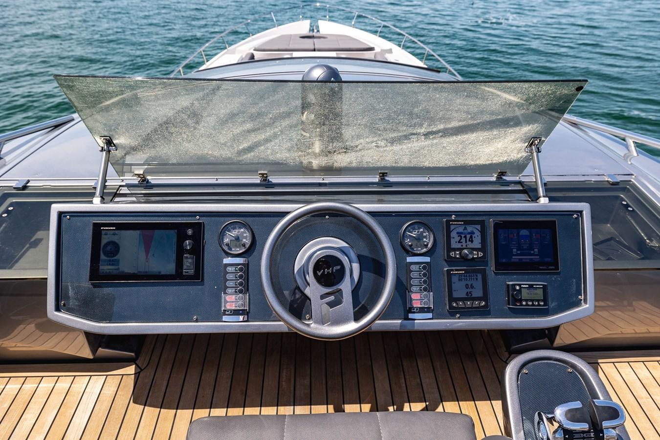 the front of a boat aboard DOUBLE OR NOTHING Yacht for Sale