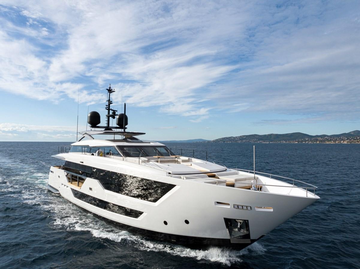 a white yacht on the water aboard JAG'B Yacht for Sale