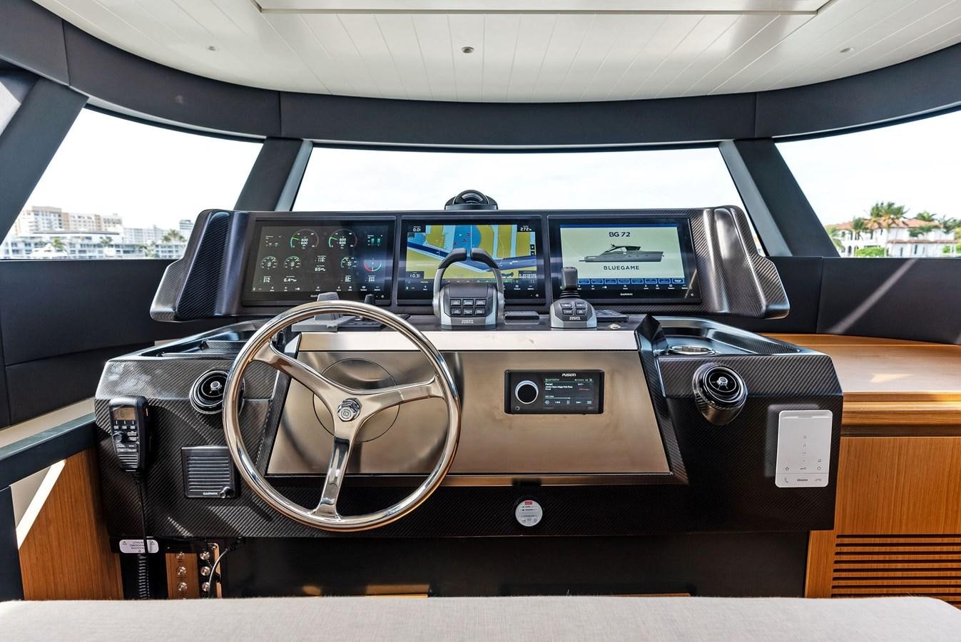 inside of a car aboard SNACK MONEY Yacht for Sale