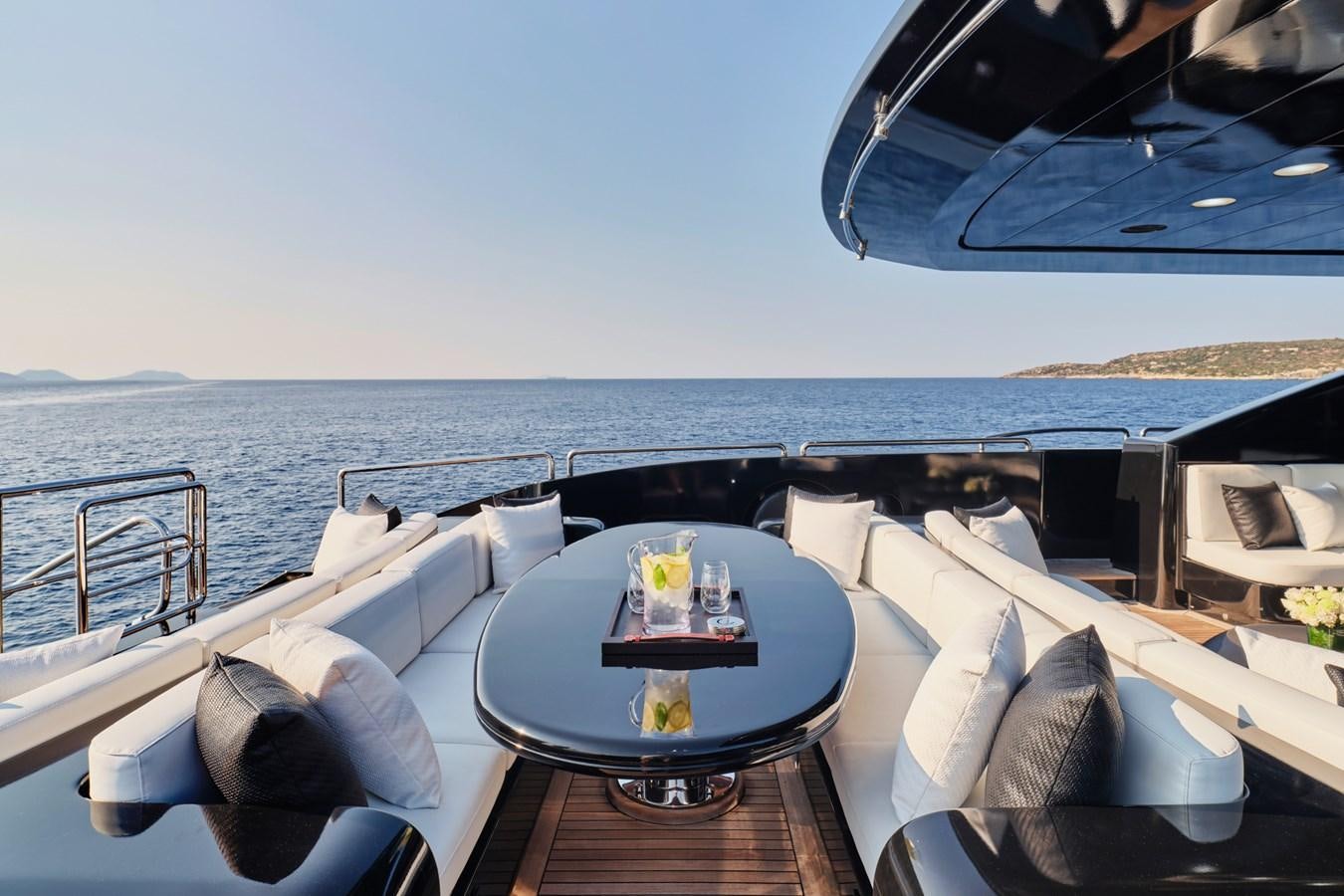a table on a boat aboard ABILITY Yacht for Sale