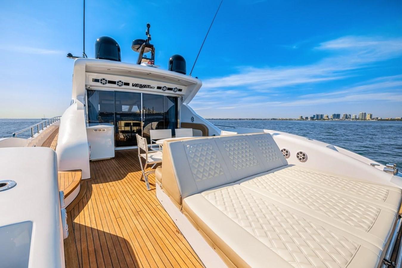 a boat on a deck aboard DREAM ON Yacht for Sale